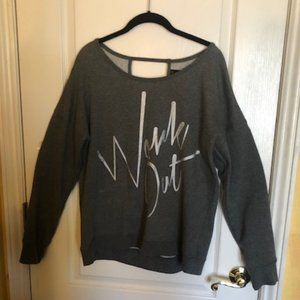 Material Girl Active Gray "Work Out" Sweatshirt